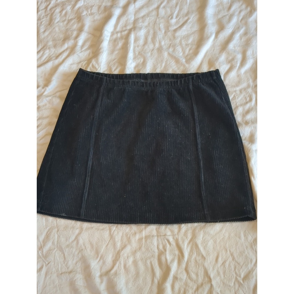 Goddesswear Corduroy Mini Skirt‎ Black Size 1 Waist 26"